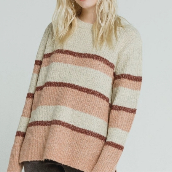ROXY Winter Garden Striped Sweater Small - Picture 1 of 7